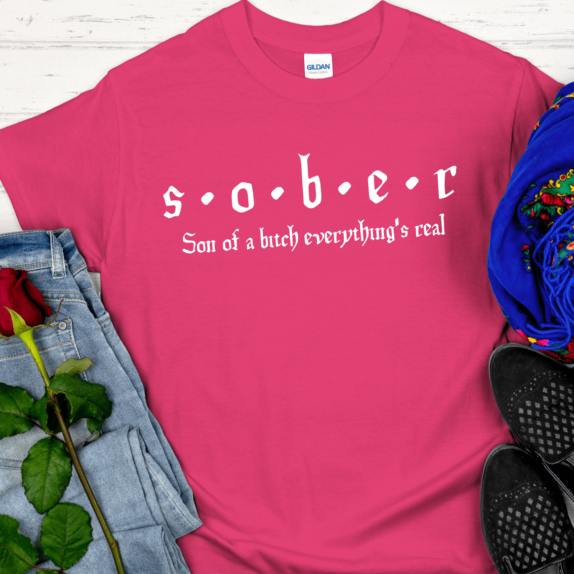 Recovery T-Shirt | Inspiring Sobriety |  S.O.B.E.R. Inspiring Sobriety