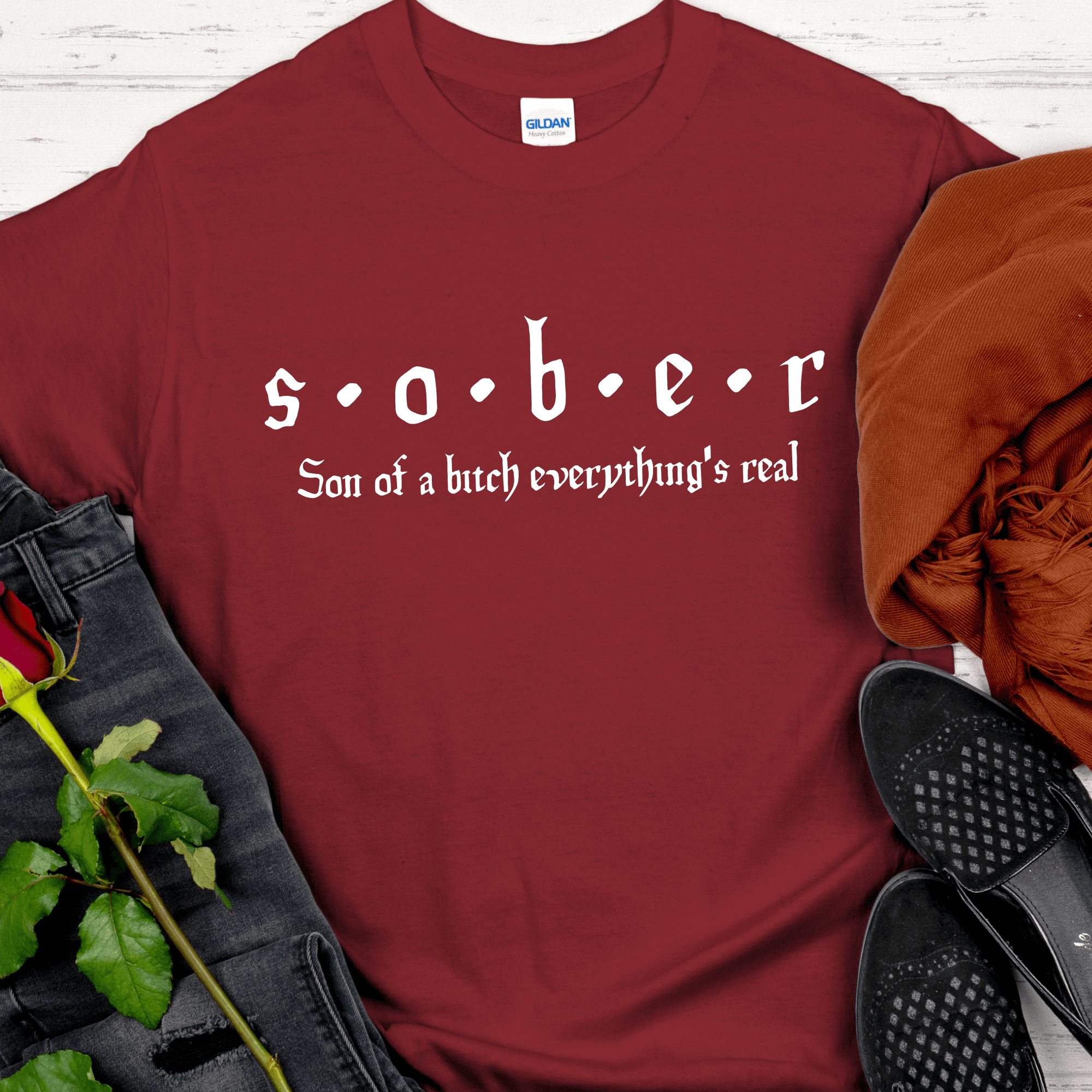 Recovery T-Shirt | Inspiring Sobriety | S.O.B.E.R. - Inner Stride Official