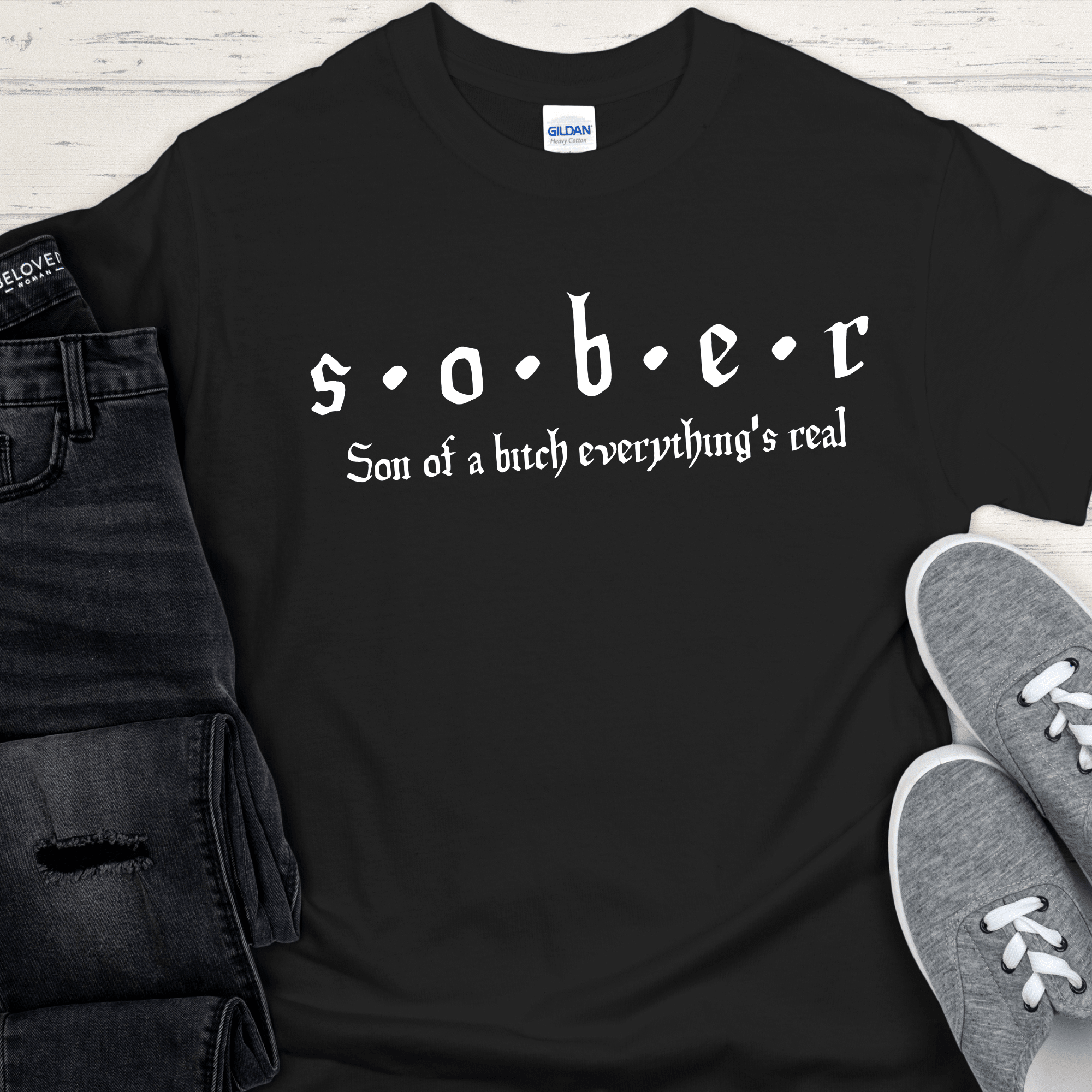 Recovery T-Shirt | Inspiring Sobriety | S.O.B.E.R. - Inner Stride Official