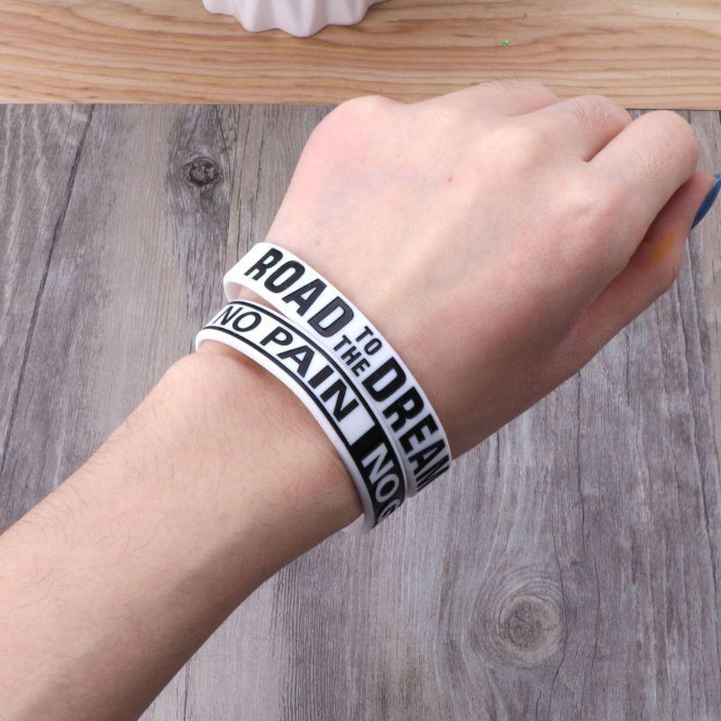 Silicone Rubber Band Elastic Inspirational Motivation Bracelets Never Give Up Perfect Gift For Men And Women Cool Fashion Style - Inner Stride Official