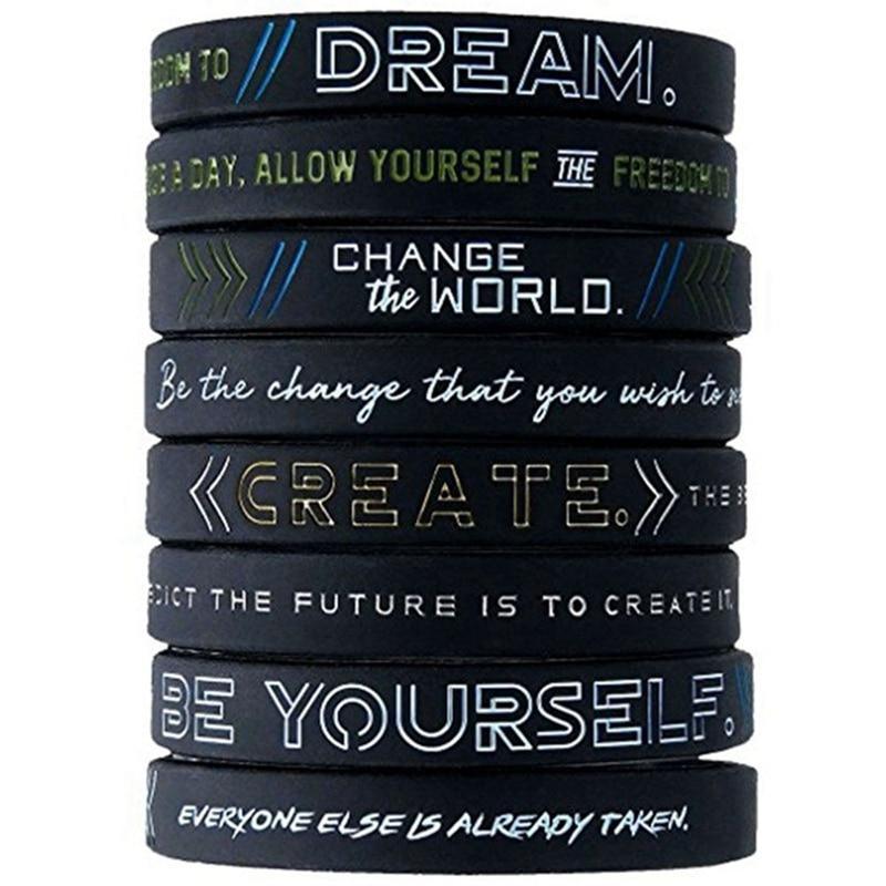 Silicone Wristband Rubber Motivation Bracelet Perfect Gift For Men Unique Jewelry Cool Style - Inner Stride Official
