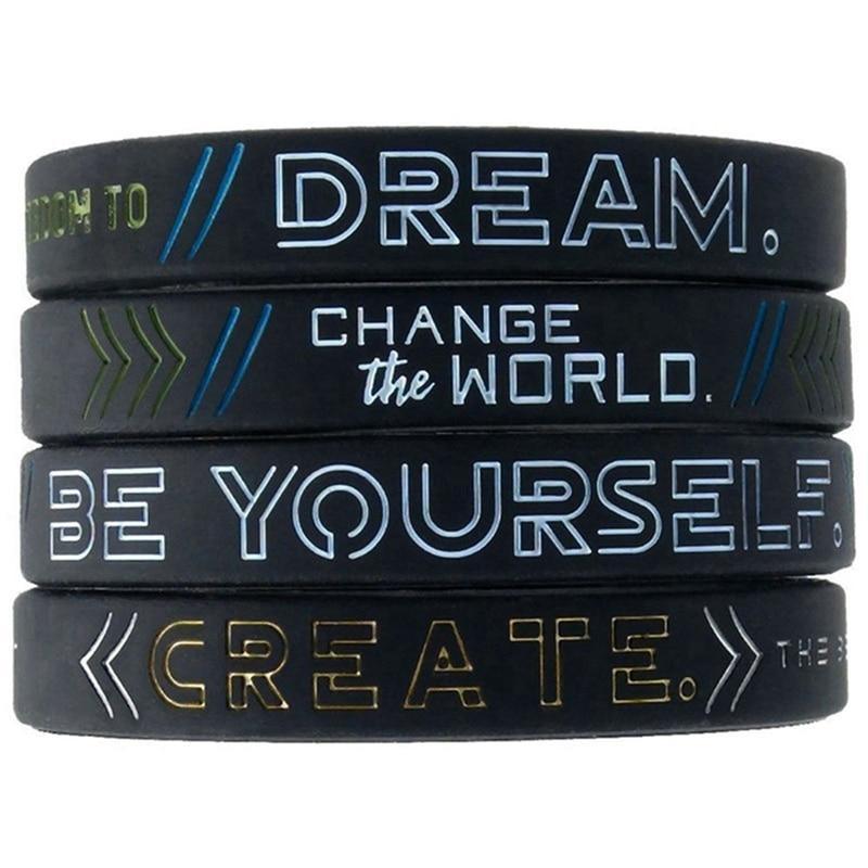 Silicone Wristband Rubber Motivation Bracelet Perfect Gift For Men Unique Jewelry Cool Style - Inner Stride Official