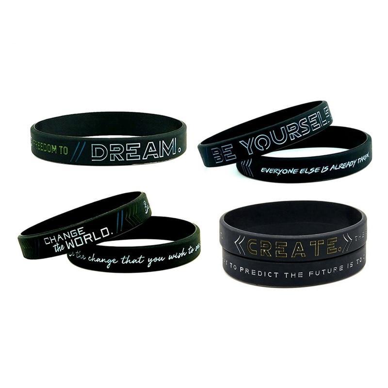 Silicone Wristband Rubber Motivation Bracelet Perfect Gift For Men Unique Jewelry Cool Style - Inner Stride Official