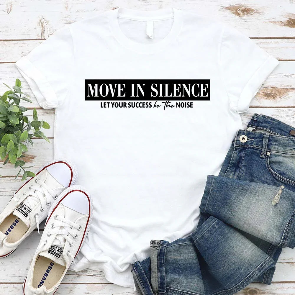 Move in Silence Unisex T-Shirt – Motivational Hustle Tee Adorb Custom Tees
