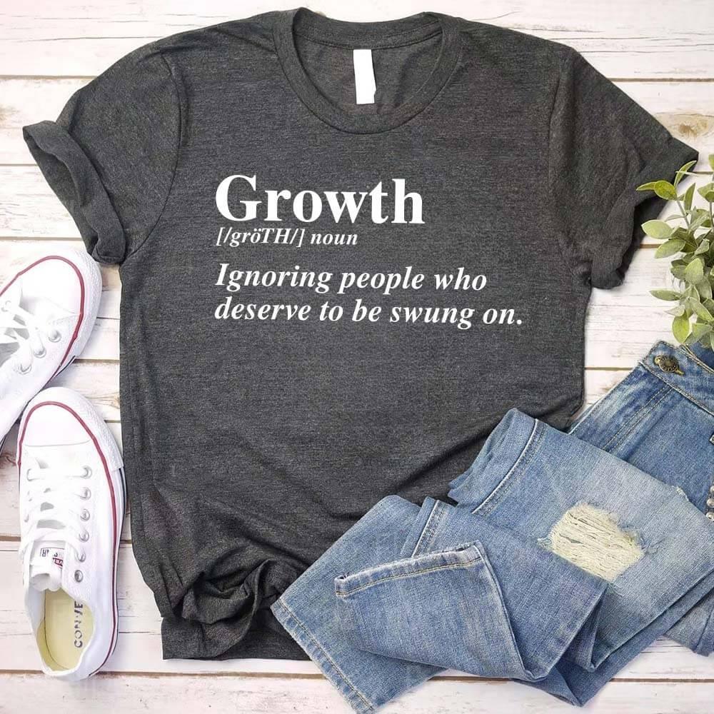 Growth Definition Graphic Tee – Unisex Uplifting Message T-Shirt Adorb Custom Tees