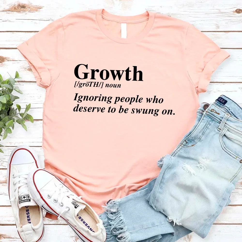 Growth Definition Graphic Tee – Unisex Uplifting Message T-Shirt Adorb Custom Tees