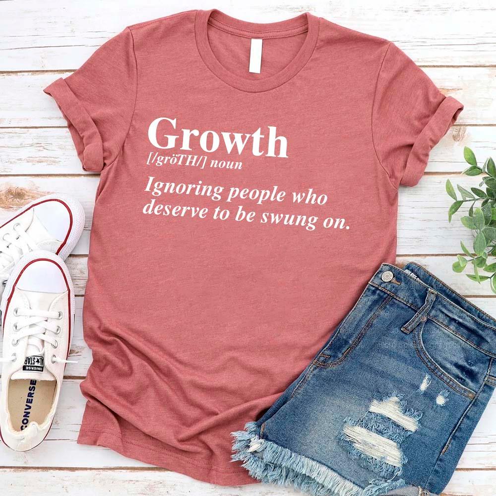 Growth Definition Graphic Tee – Unisex Uplifting Message T-Shirt Adorb Custom Tees