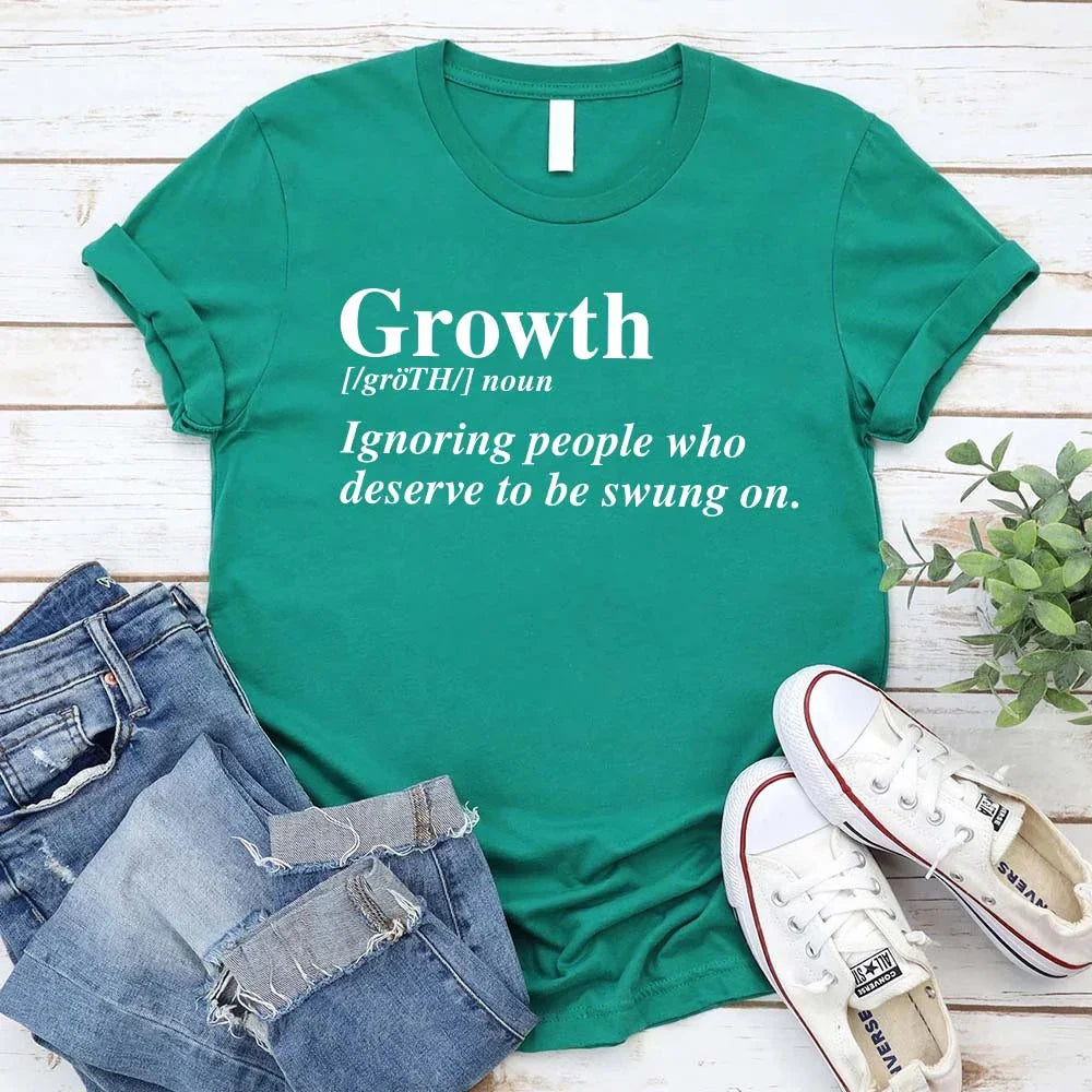 Growth Definition Graphic Tee – Unisex Uplifting Message T-Shirt Adorb Custom Tees
