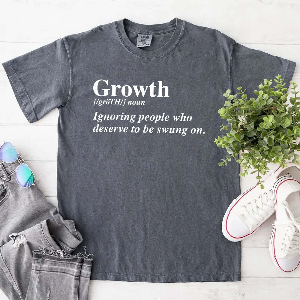 Growth Definition Graphic Tee – Unisex Uplifting Message T-Shirt Adorb Custom Tees