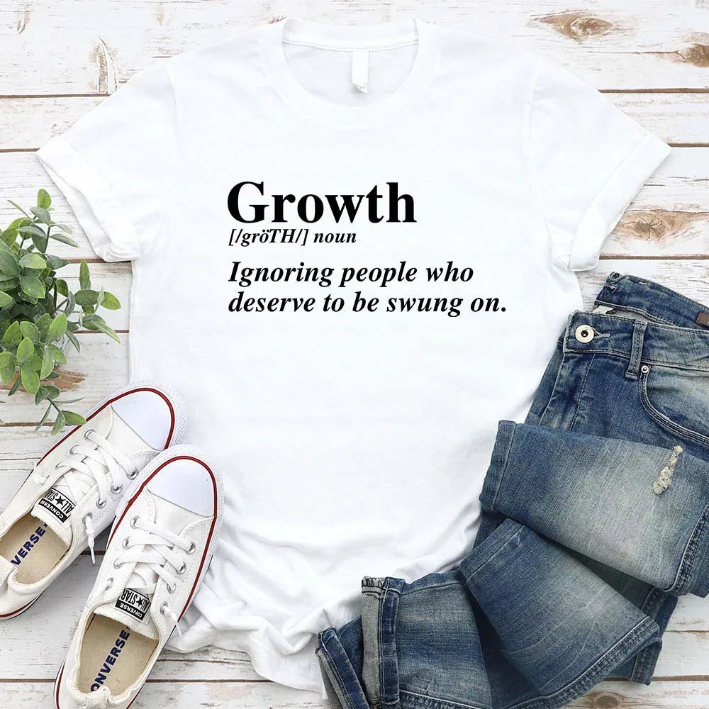 Growth Definition Graphic Tee – Unisex Uplifting Message T-Shirt Adorb Custom Tees