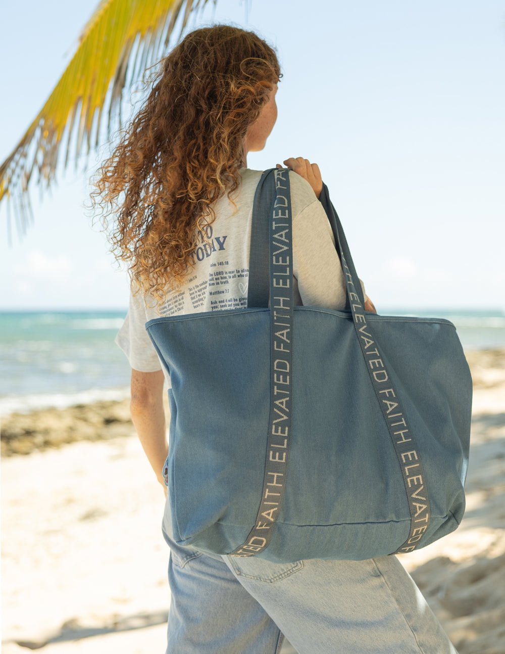 The Large Everyday Denim Tote Patch Kit - Inner Stride Apparel