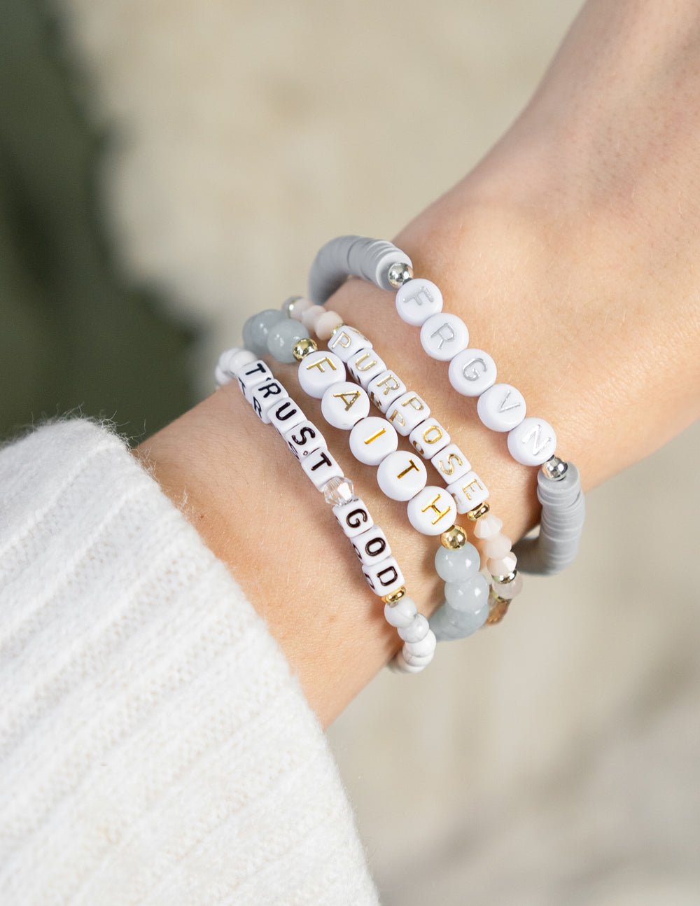 Trust God Letter Bracelet - Inner Stride Official