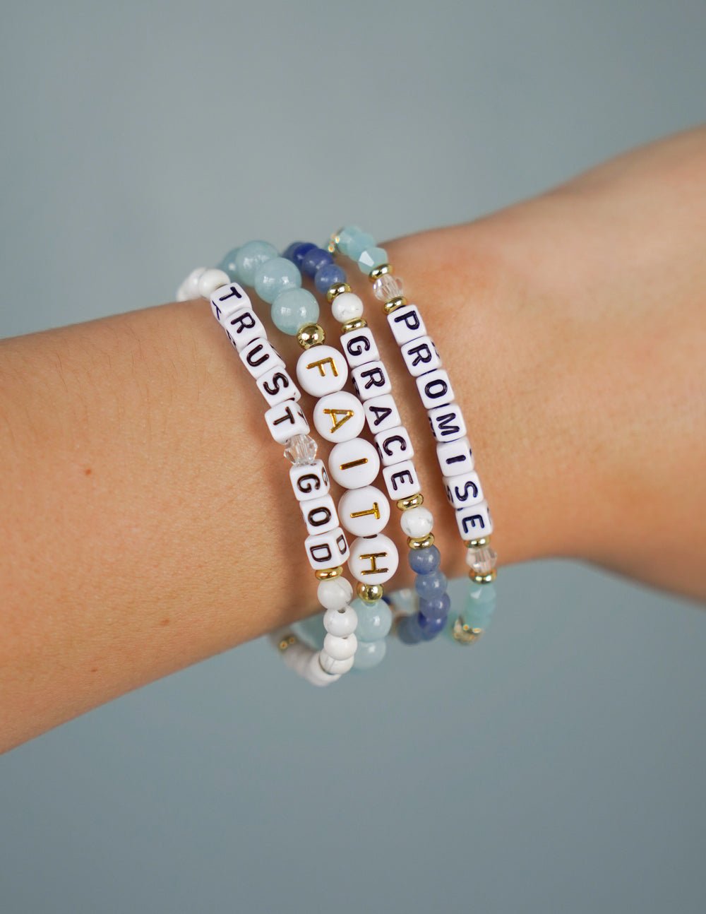 Trust God Letter Bracelet - Inner Stride Official